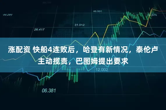 涨配资 快船4连败后，哈登有新情况，泰伦卢主动揽责，巴图姆提出要求