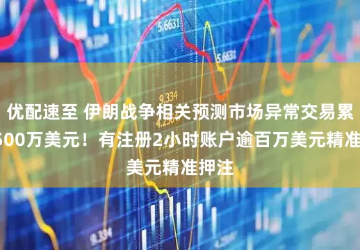 优配速至 伊朗战争相关预测市场异常交易累计4500万美元！有注册2小时账户逾百万美元精准押注